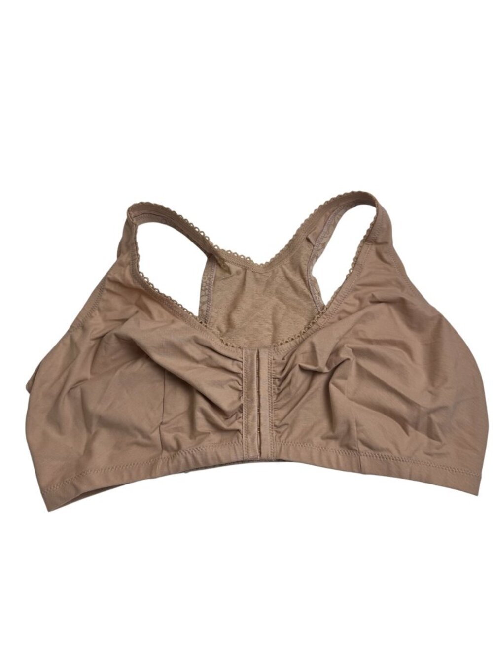 Glamorise NEW Complete Comfort Cotton T-Back Bra Beige Size 48BCD Style 1908